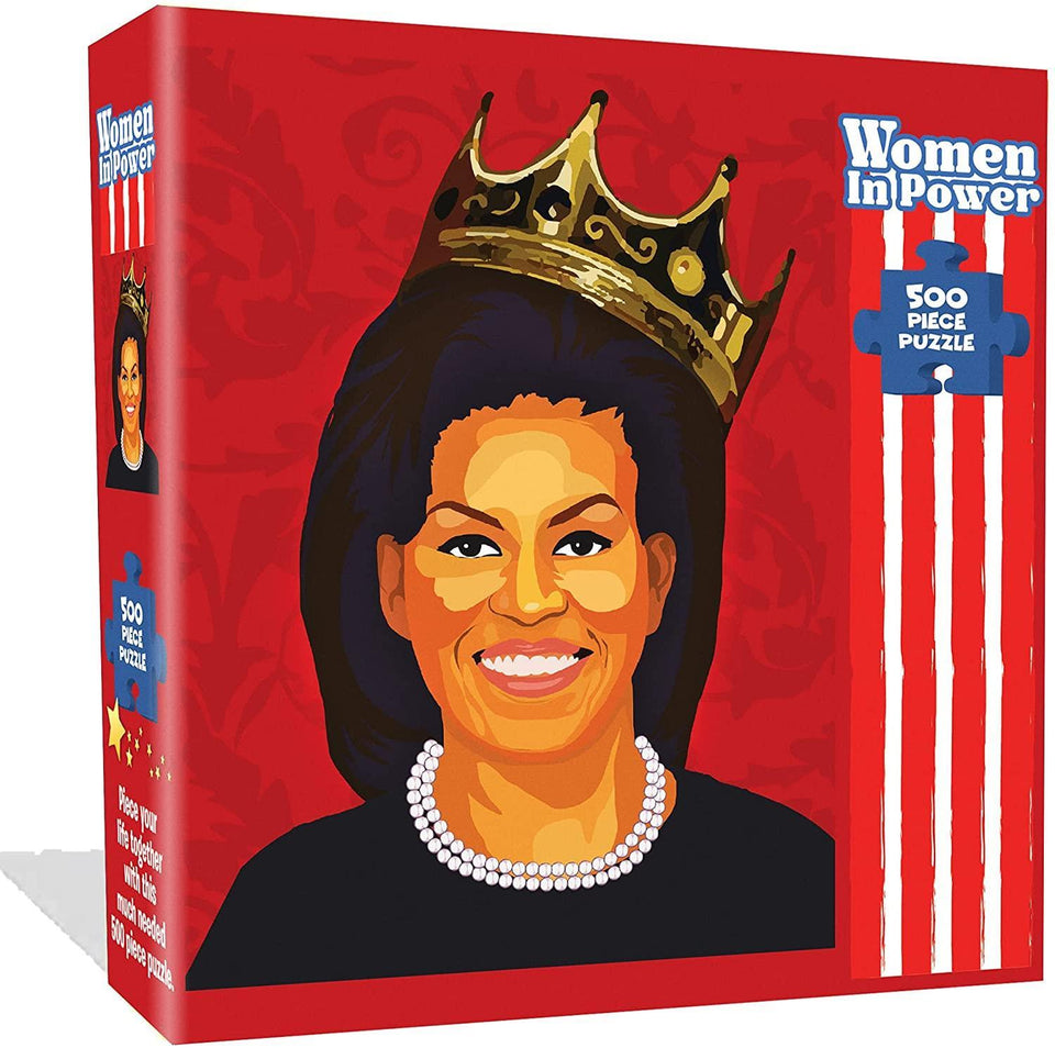 Michelle Obama Jigsaw Puzzle 500pcs Women in Power Illustration Design All Ages Mighty Mojo