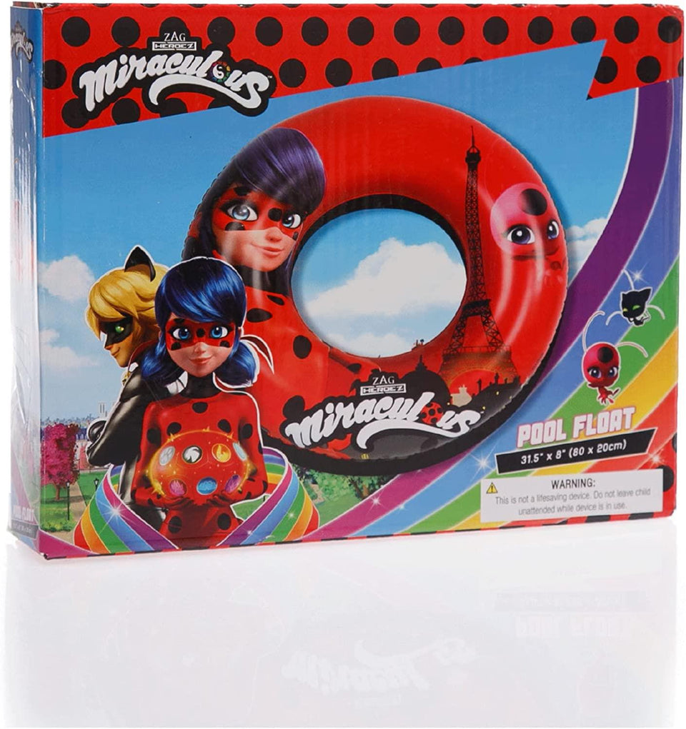 Miraculous Ladybug & TIki Pool Float Inflatable Tube Raft 30" Mighty Mojo
