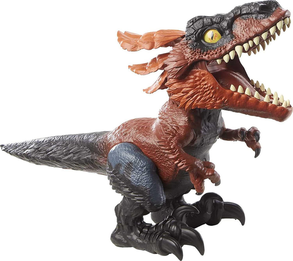 Jurassic World Dominion Uncaged Pyroraptor Ultimate Motion Sounds Dinosaur Figure Interactive Mattel