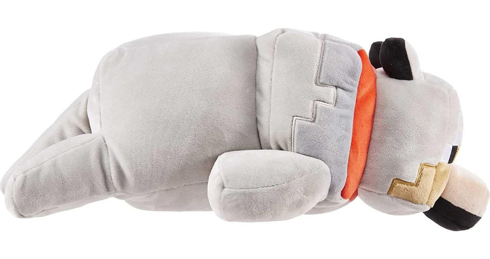 Minecraft Tamed Wolf 12" Plush Stuffed Floppy Collectible Doll Pillow Mattel