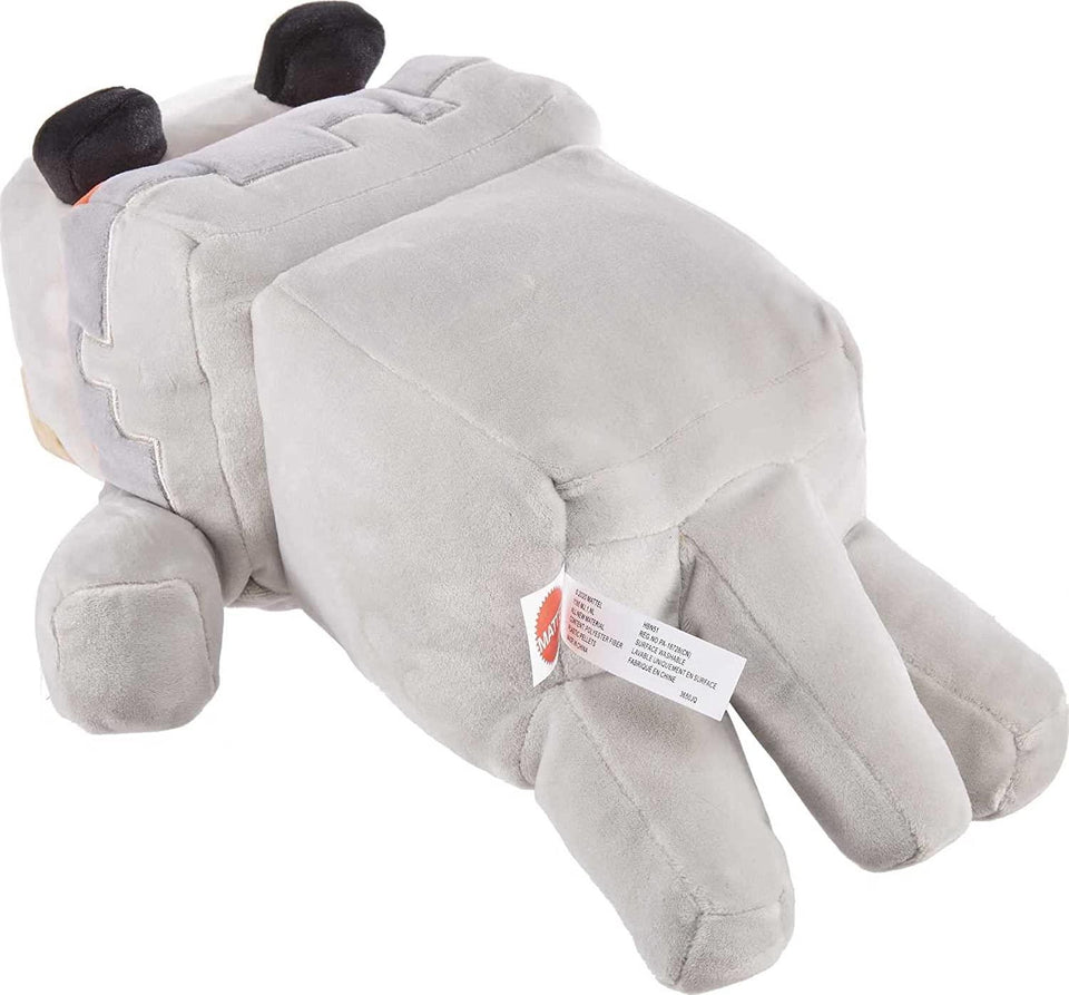 Minecraft Tamed Wolf 12" Plush Stuffed Floppy Collectible Doll Pillow Mattel