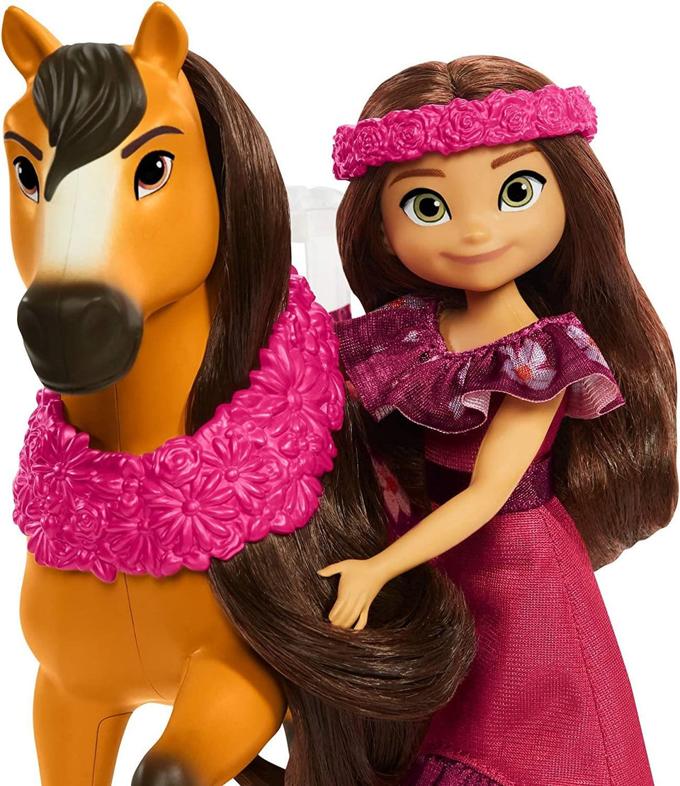Spirit Untamed Miradero Festival Lucky Doll and Spirit Horse GXF63 Playset Mattel