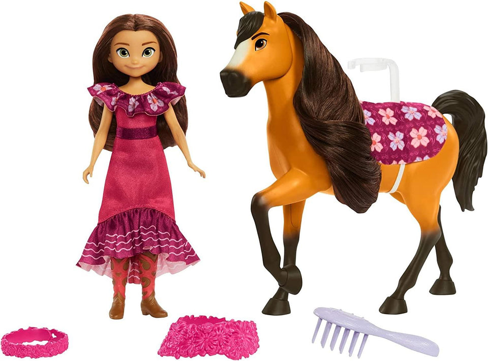 Spirit Untamed Miradero Festival Lucky Doll and Spirit Horse GXF63 Playset Mattel