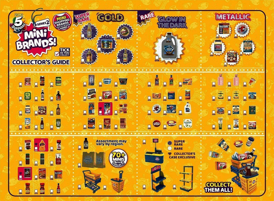 Zuru 5 Surprise Series 2 Mini Shopping Brands 2pk Gold Capsule Miniature Toy