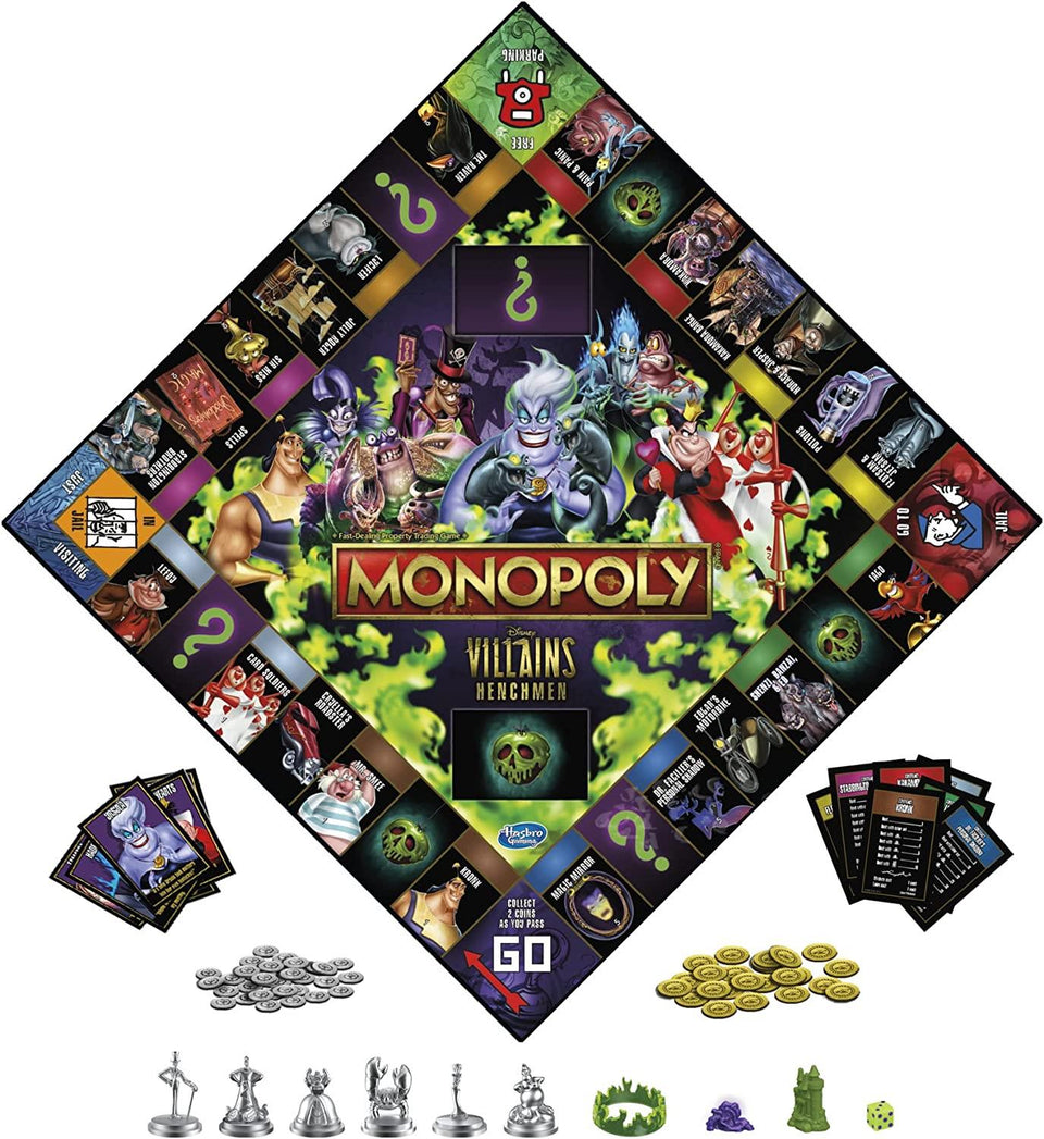 Monopoly Disney Villains Henchmen Edition Board Game Evil Characters Hasbro
