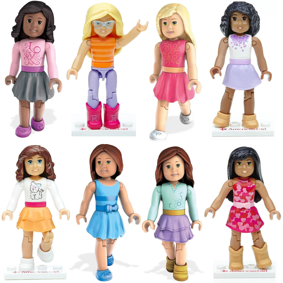 Mega Bloks American Girl Doll 8 pack Series 1 Personalise Style Collectible Figures Mattel