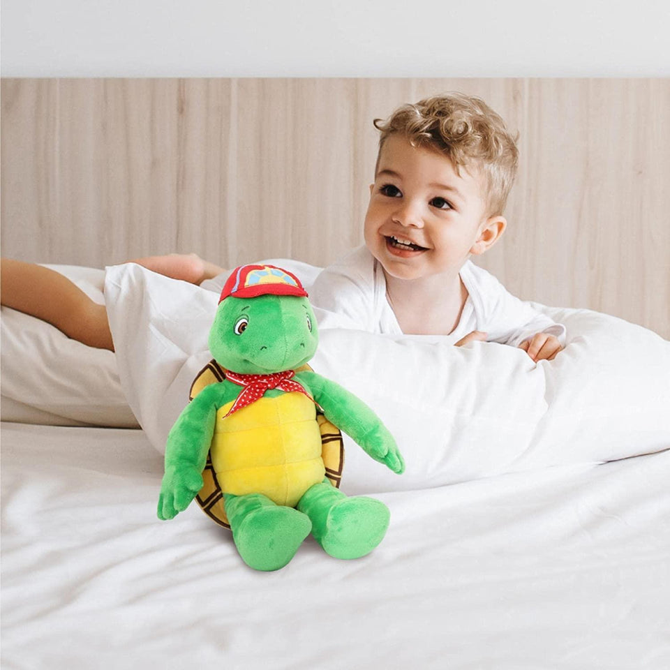 Franklin the Turtle Plush Doll 14" Book TV Series Character Stuffed Animal Hat Bandana Mighty Mojo