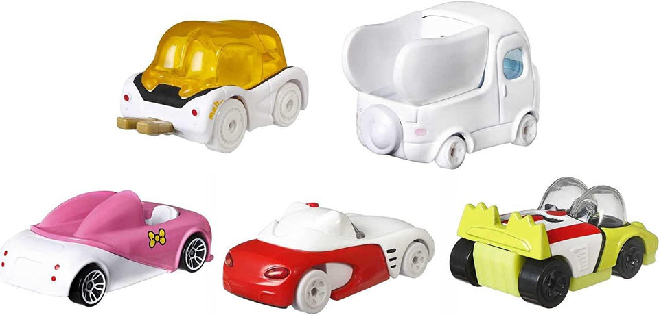 Hot Wheels Hello Kitty & Friends Character Cars 5pk Keroppi Gudetama Cinnamaroll My Melody Mattel