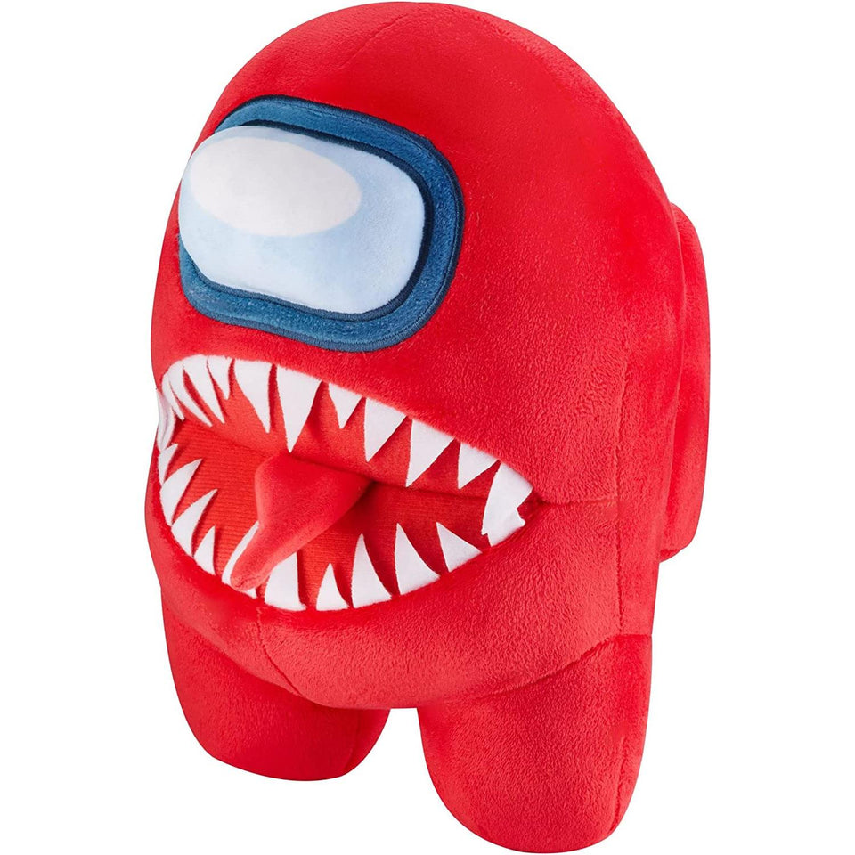 Among Us Red Impostor with Tongue Teeth Plush Huggable Plushie 10" Doll Figure PMI International