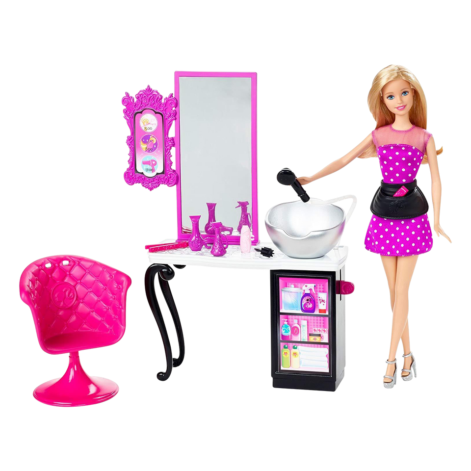 Barbie Malibu Ave Salon with Barbie Doll Playset Mattel