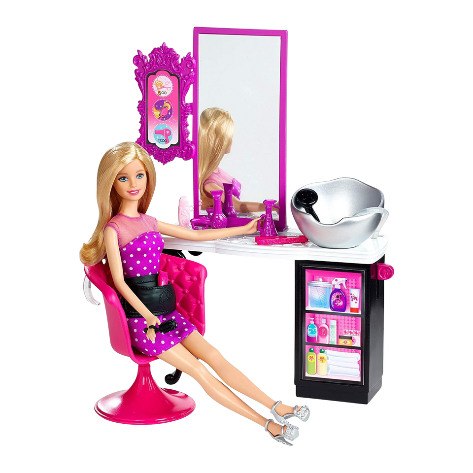 Barbie Malibu Ave Salon with Barbie Doll Playset Mattel