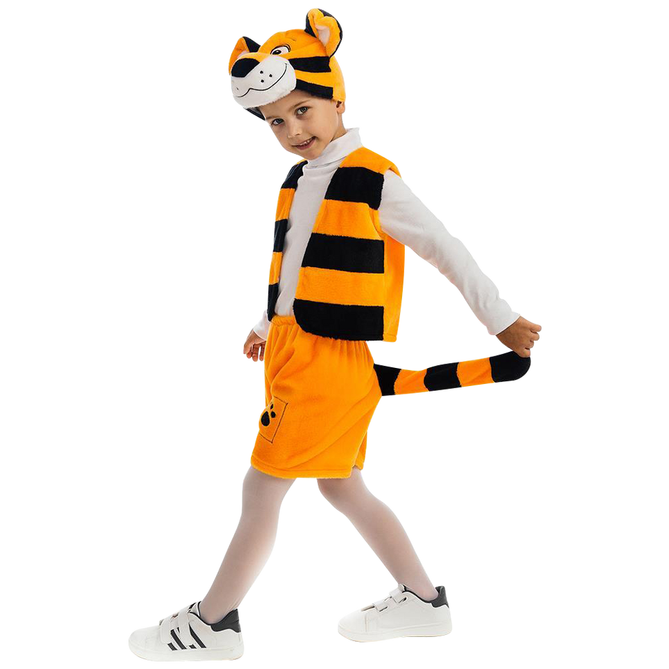 Bengal Tiger Animal  Boys Plush Costume Dress-Up Play Kids - Small
