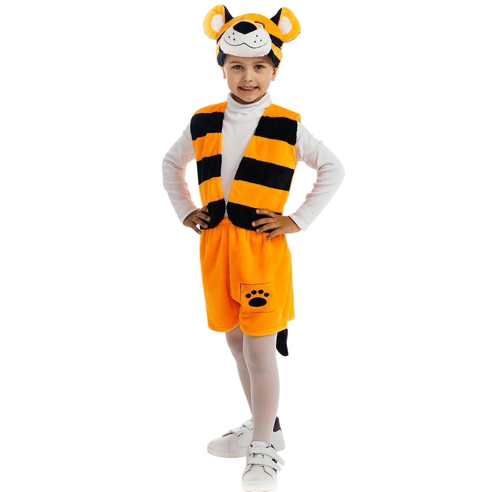 Bengal Tiger Animal  Boys Plush Costume Dress-Up Play Kids - Small