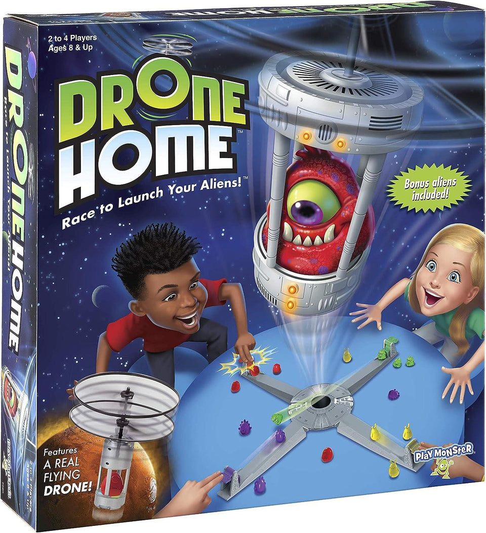 Drone Home Board Game Launch Pad Flying Toy Alien Space Themed PlayMonster