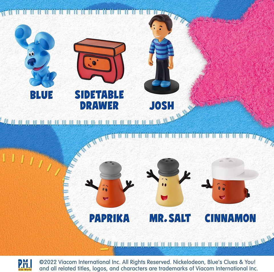 Blues Clues Pencil Toppers 12pk Josh Tickety Tock Paprika Magenta Pail PMI International