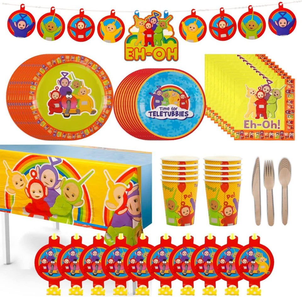 Teletubbies Party In A Box 102pc Official Kids TV Show Theme Decor Kit Banner Tablecloth Mighty Mojo