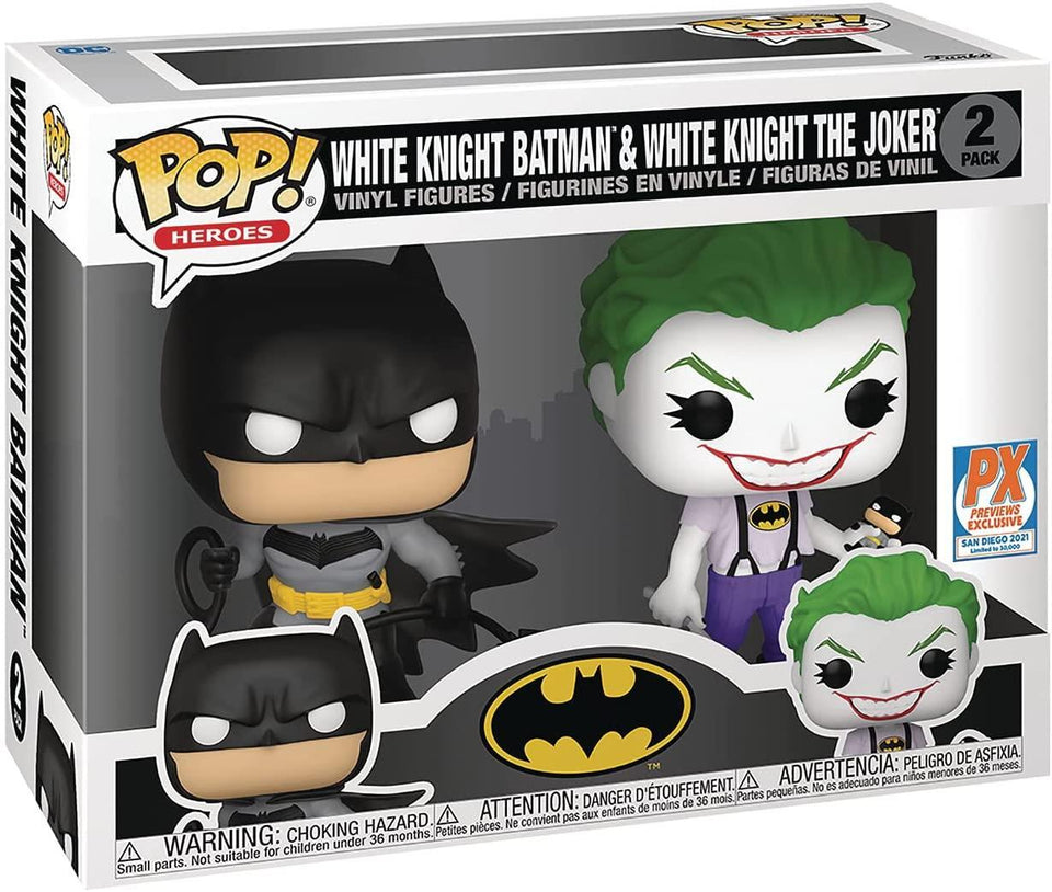 Funko Pop White Knight Batman & Joker PX Exclusive SD 2021 DC Heroes 2pack