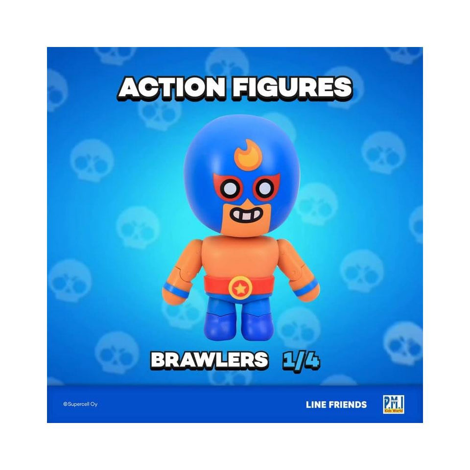 Brawl Stars El Primo Luchador Spanish Wrestler Fighting Belt Figure PMI International