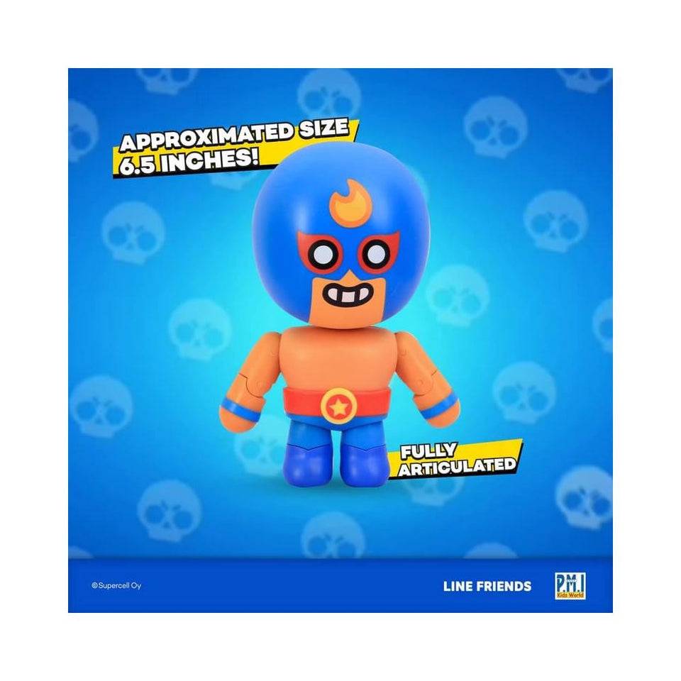 Brawl Stars El Primo Luchador Spanish Wrestler Fighting Belt Figure PMI International