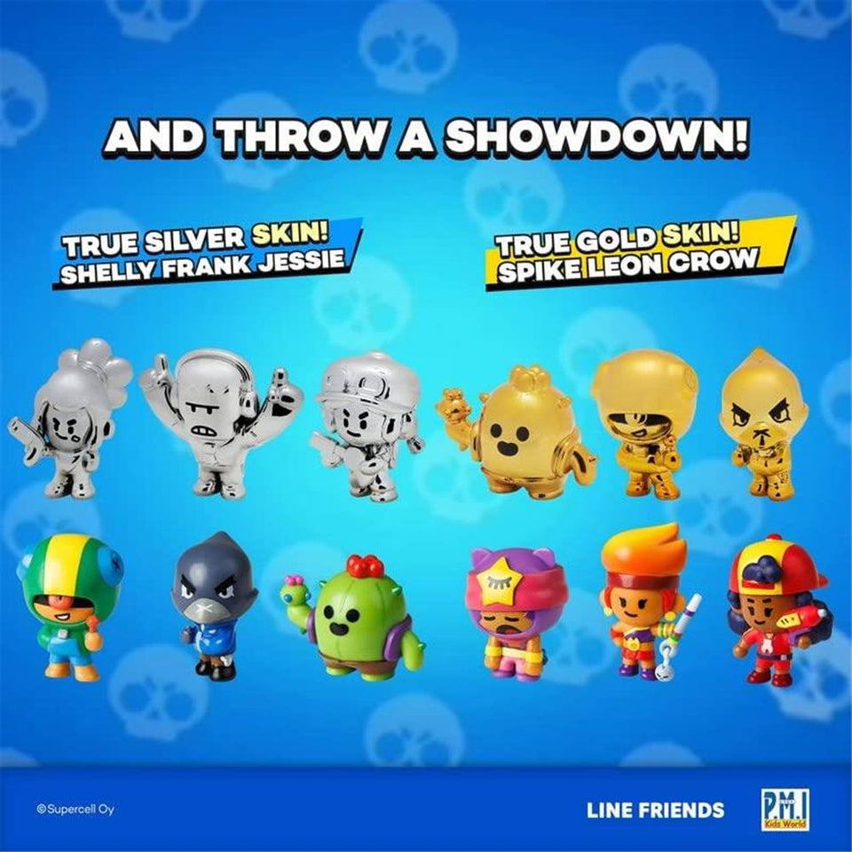 Brawl Stars Figures 8pk Spike Chrome Jessy Bo Penny Shelly Sandy Brawler PMI International
