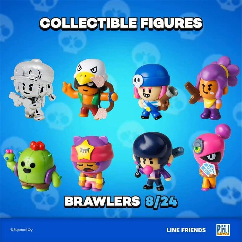 Brawl Stars Figures 8pk Spike Chrome Jessy Bo Penny Shelly Sandy Brawler PMI International