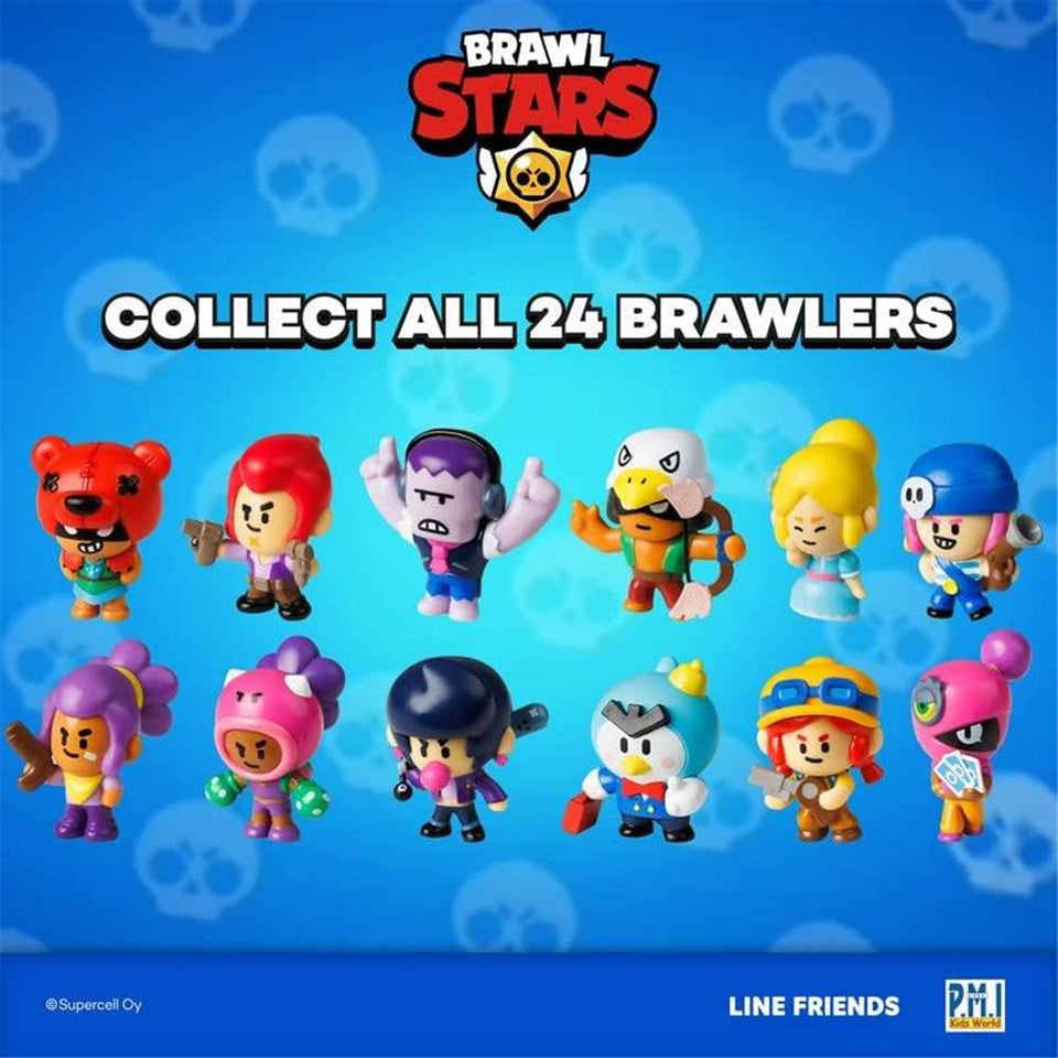 Brawl Stars Figures 8pk Spike Chrome Jessy Bo Penny Shelly Sandy Brawler PMI International