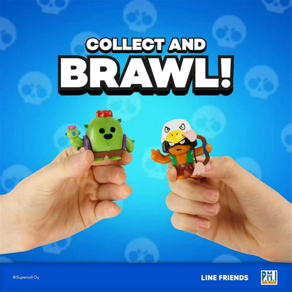 Brawl Stars Figures 8pk Spike Chrome Jessy Bo Penny Shelly Sandy Brawler PMI International