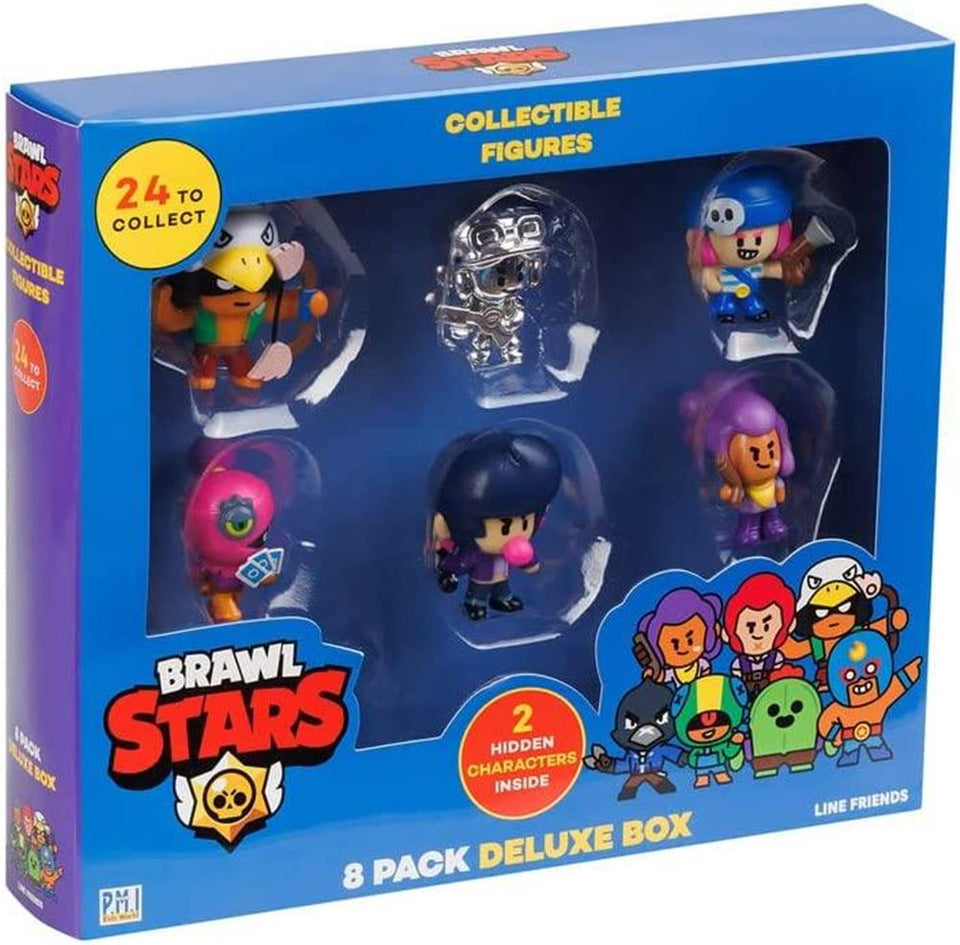 Brawl Stars Figures 8pk Spike Chrome Jessy Bo Penny Shelly Sandy Brawler PMI International