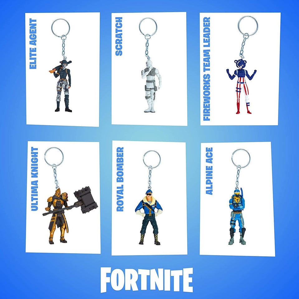 Fortnite Popular Character Keychains 12pk Collectible Deluxe Box Figures PMI International