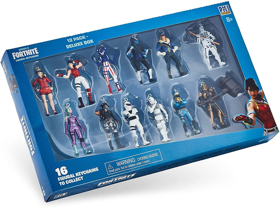 Fortnite Popular Character Keychains 12pk Collectible Deluxe Box Figures PMI International