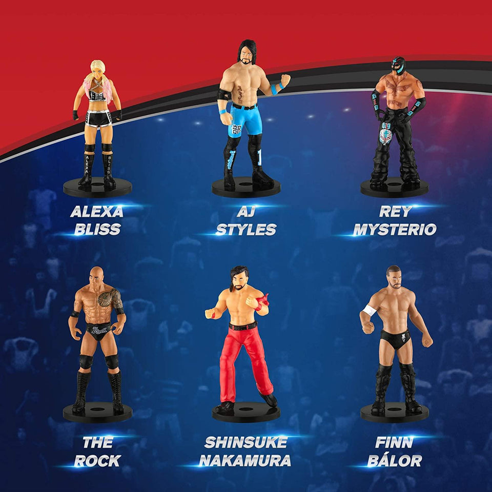 WWE Pencil Toppers 12pk Shinsuke Nakamura Rey Mysterio The Rock Undertaker PMI International
