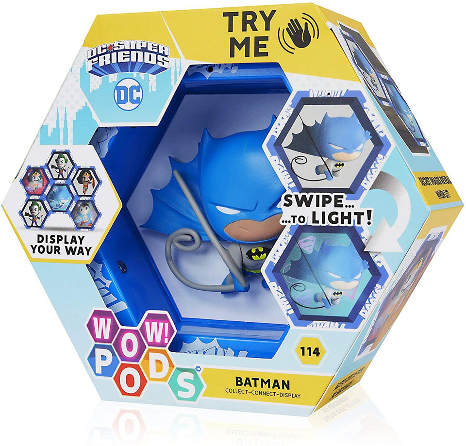 WOW Pods DC Comics Batman Swipe Light-Up Connect Figure Superhero Collectible Figure