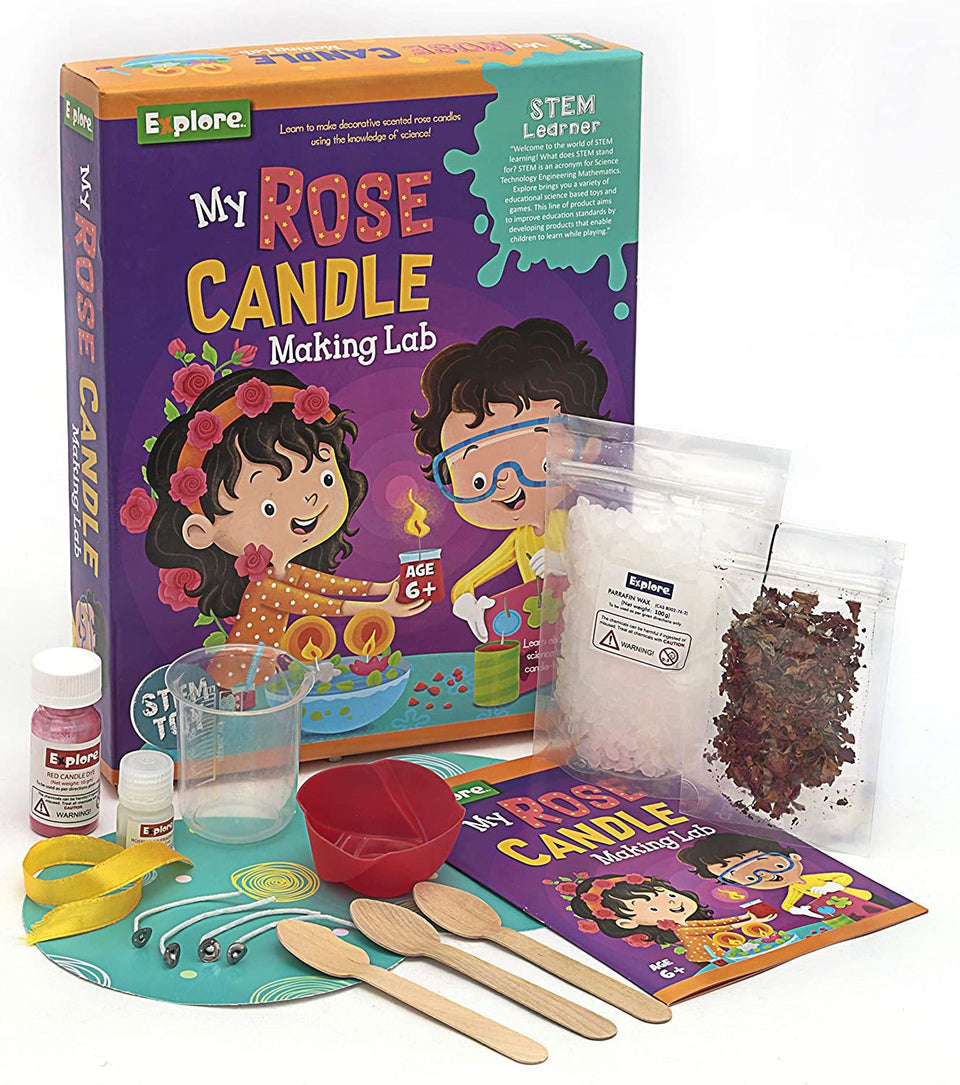 Explore STEM Learner My Rose Candle Making Lab DIY Kit