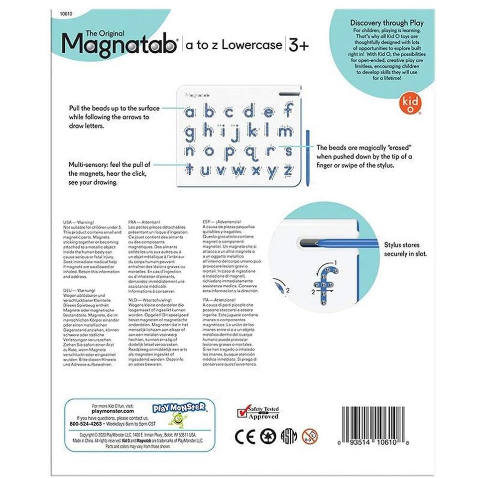 Magnatab A to Z Lowercase Magnetic Pen Activity Letter Writing Learn Teach PlayMonster
