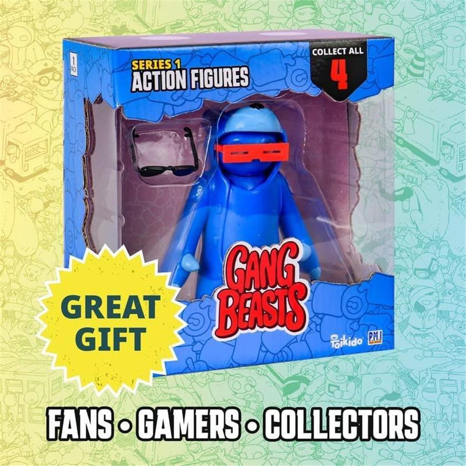 Gang Beasts Blue Bear Costume Fighter Accessories Gamer Character Figure PMI International