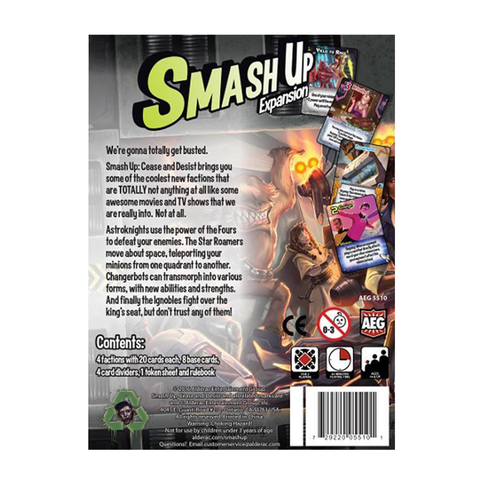Smash Up: Cease and Desist Card Game Expansion Multi-Player Fun