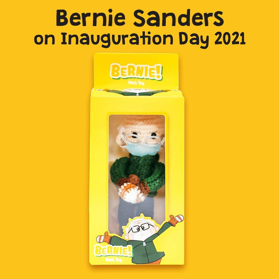 Senator Bernie Sanders Mittens 2021 Inauguration Doll Crochet Democrat Socialist Mighty Mojo