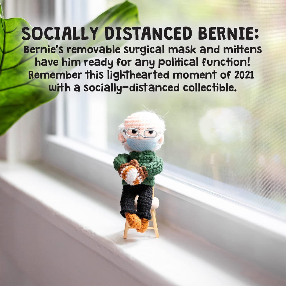 Senator Bernie Sanders Mittens 2021 Inauguration Doll Crochet Democrat Socialist Mighty Mojo