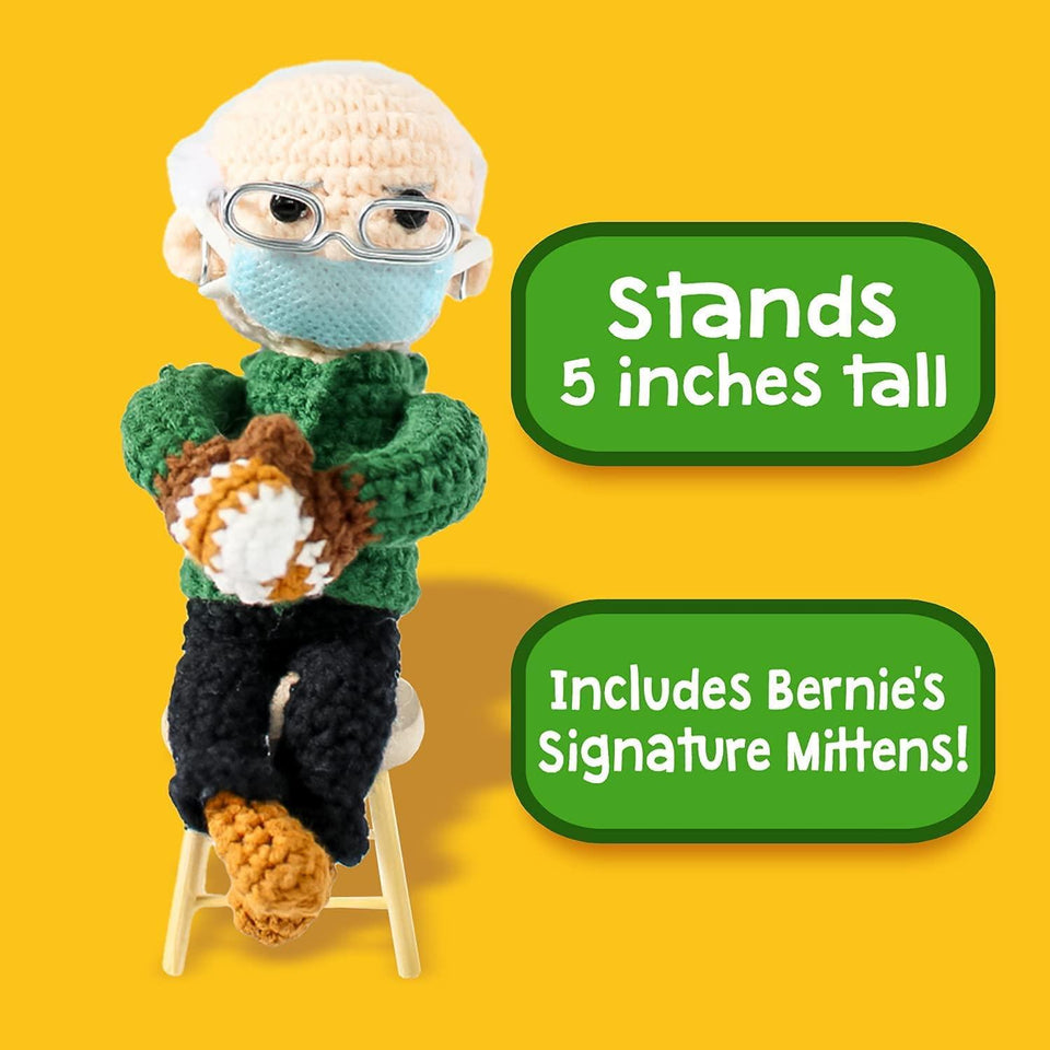 Senator Bernie Sanders Mittens 2021 Inauguration Doll Crochet Democrat Socialist Mighty Mojo