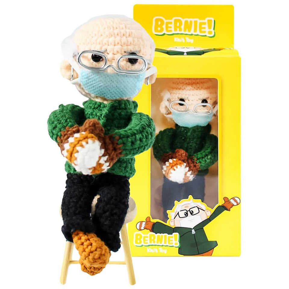 Senator Bernie Sanders Mittens 2021 Inauguration Doll Crochet Democrat Socialist Mighty Mojo